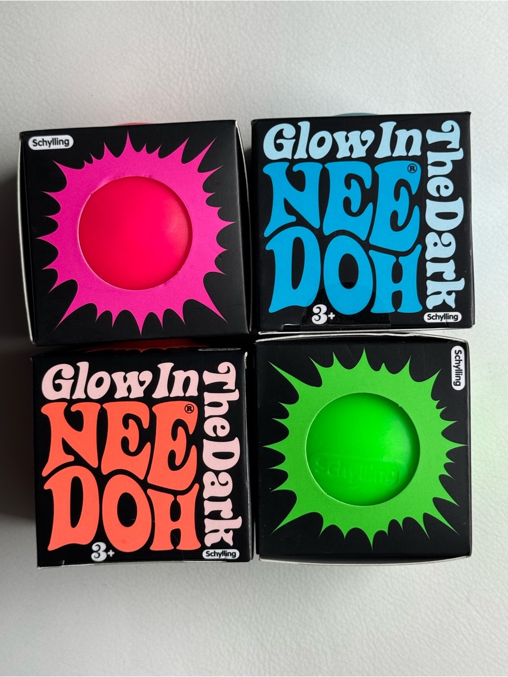 NeeDoh Glow in the Dark Pink Green Blue Orange Groovy Globs Squishy SHIPS TODAY!